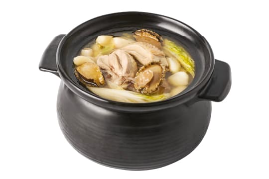 蒜淘鮑魚雞湯